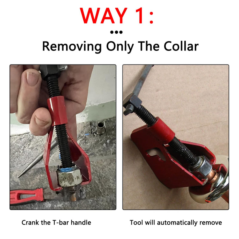 Compression Sleeve Puller Tool for Ferrule Puller for 1/2” Copper Water Compression Sleeve, 1/2-Inch Copper Tubing, Remove Ferrule & Nut of Pipe（4461）, Plumbing Tools Ring Removal Tool (Red) Red