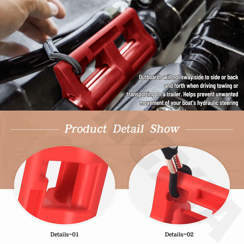 4" Steer Stop Outboard Hydraulic Steering Lock, Hydraulic Steering Locks 4" Outboard Motor Steering Lock for Outboard Motor Trailering/Transport, Steer-Stop Steering Lock 1 Pair