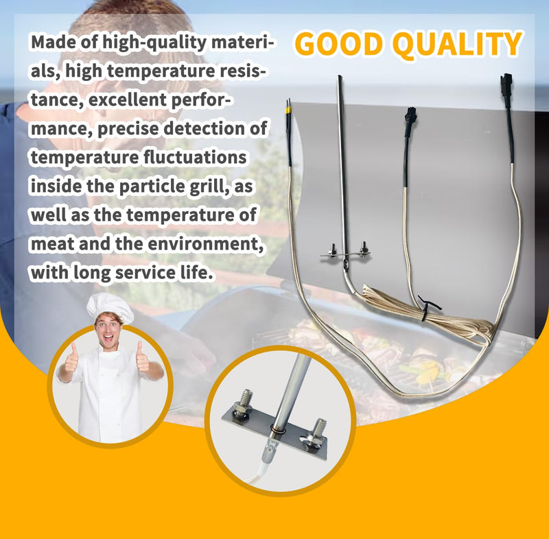 RTD Temperature Probe Sensor Fits for Z-Grill Pellet Grill 700 Series,Replace ZG-RTD-2