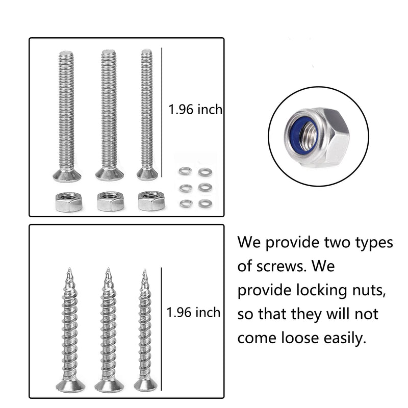TINGZHIGO Folding Boat Dock Cleat 5 inch or 6 inch, Heavy Duty Flip Up Dock Cleat, 316 Stainless Steel, with Screws and Locking Nuts