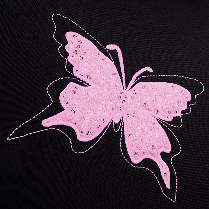 Flying Banner Butterfly car seat Covers ful Set Fashion Universal Lady Woman Female Rear Bench Split Colorized (Pink, 2 Fronts - Lace) Pink Lace