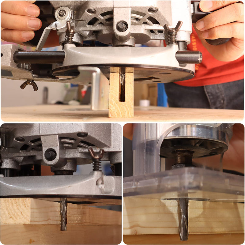 1/4 Inch Shank Extra Long CNC Spiral Router Bit 1/8 Inch Cutting Diameter End Mill, Up Cut Spiral Bit with HRC55 Solid Carbide 2 Flute Spiral Router Bit- 1/8" X 1" X 1/4" X 3" 1/8*1*1/4*3-S