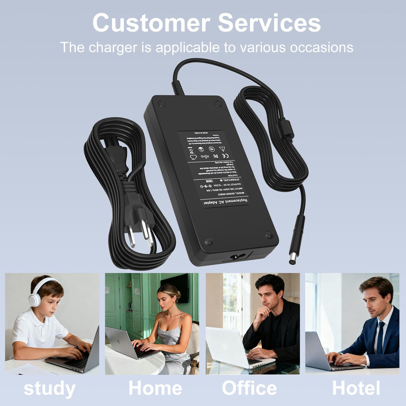 180W 130W AC Charger Compatible with Dell Docking Station WD19 WD19S WD19TB WD19TBS WD22TB4 WD15 SD25 WD25 D6000 D6000S TB15 TB16 TB18DC K16A K16A001 K17A001 Business Thunderbolt