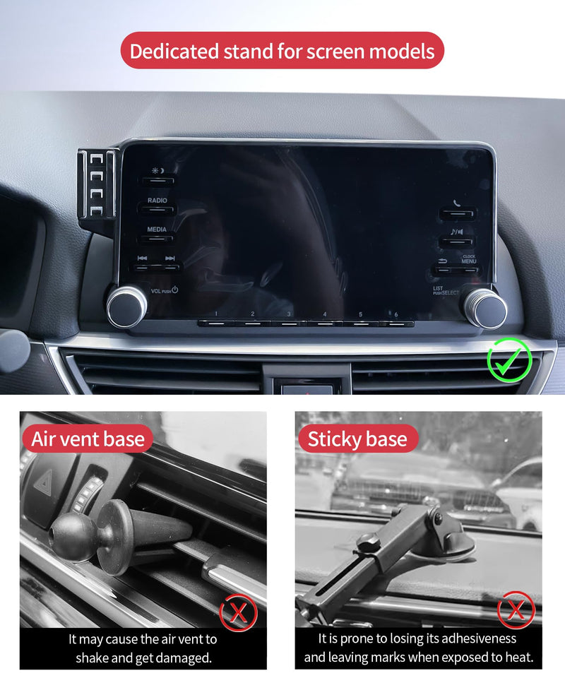 Wireless Charging car Phone Holder for Honda Accord 2018-2022 Accessories 8 inch Screen Fixed Clip,360° Rotation car Phone Mount Compatible with MagSafe