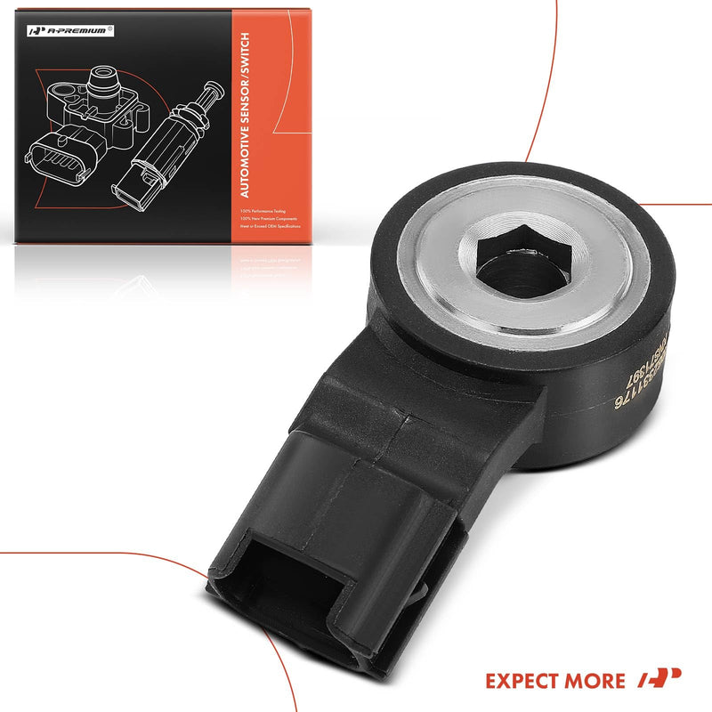 A-Premium Knock Detonation Sensor Compatible with Toyota, Lexus, Scion Models - 4Runner, Avalon, Camry, Highlander, Matrix, FJ Cruiser, Prius, Tacoma, Sienna, ES330, GS350 & More, Replace# 8961502020