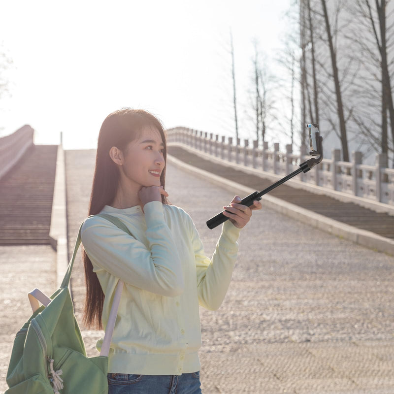 Adjustable 1/4 Screw Interface Extension Rod Selfie Stick Pole for Daily Use Portable Telescopic Handle Compatible with Cameras and Smartphones Black