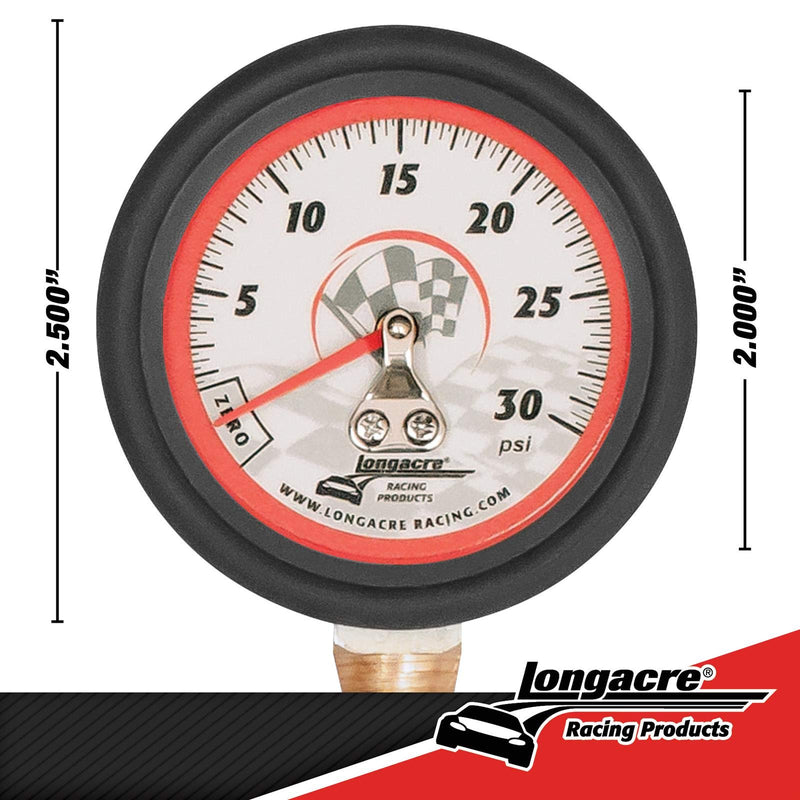 Longacre 52-52024 0-30 PSI Tire Pressure Gauge, 2 Inch