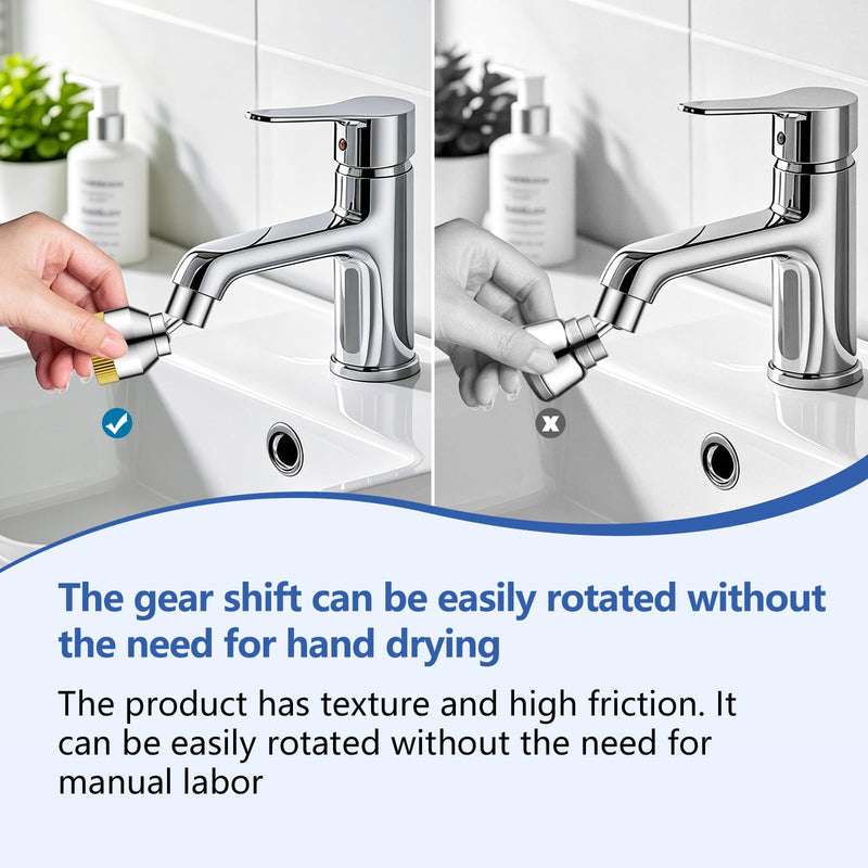 Faucet Sink Aerator/Extender/Sprayer/nozzle,Faucet Attachment Replacement for Bathroom&Kitchen, Anti-slip Swivel Aerator with 55/64" Threaded Adapter (Standard Silver) Standard Silver