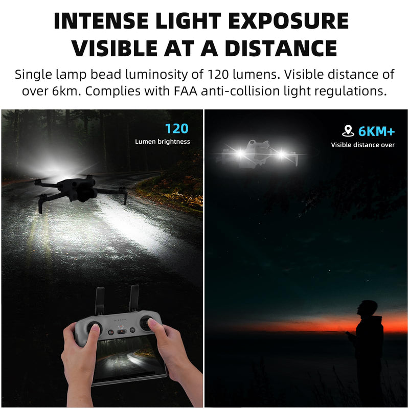 Drone Strobe Light, Anti Collision Light, for FAA Drone Night Flying,Rechargable Flash Signal Lamp For DJI Mini 4 Pro/Avata 2/Air 3/Mavic 3/Mini 3 Pro