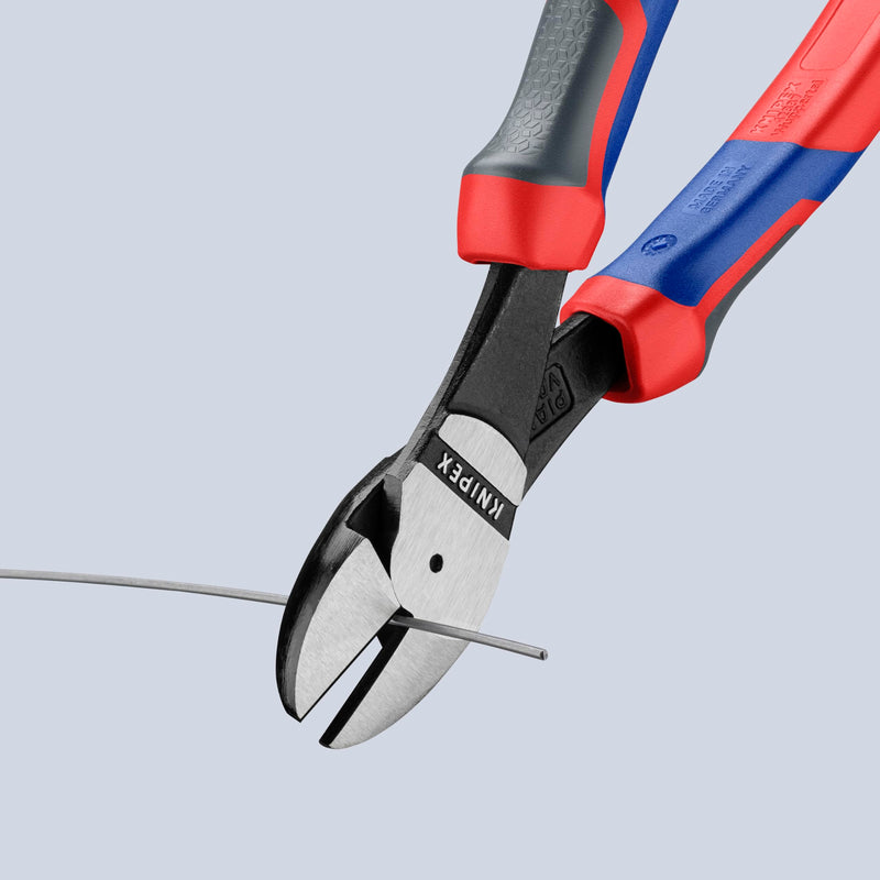 KNIPEX - KPX7402200 Tools - High Leverage Diagonal Cutters, Multi-Component (7402200) 8-Inch Comfort Grip