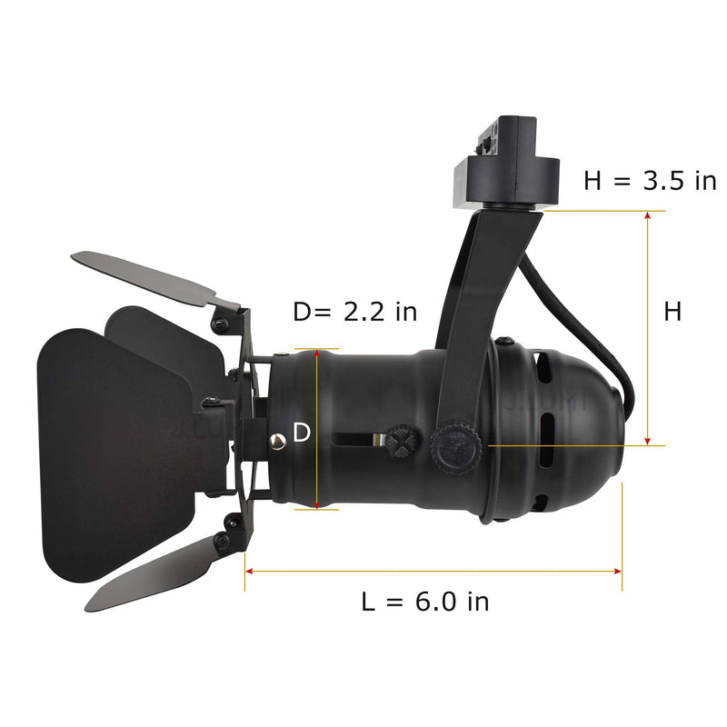 TRK9601 LED Track Light Head, Vintage Industrial Track Light for Home, H Track Lighting Head, 5W LED GU10 Bulb, 3000K Warm, Not Dimmable, Black Ship by Amazon