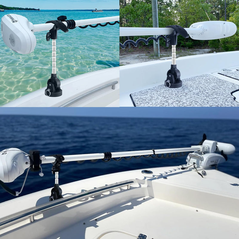 Trolling Motor Stabilizer Mount Support for Minn kota Terrova/Riptide Terrova/Ulterra/Riptide Ulterra/PowerDrive,Hold Trolling Motor Shaft Securely&Reduces Bounce