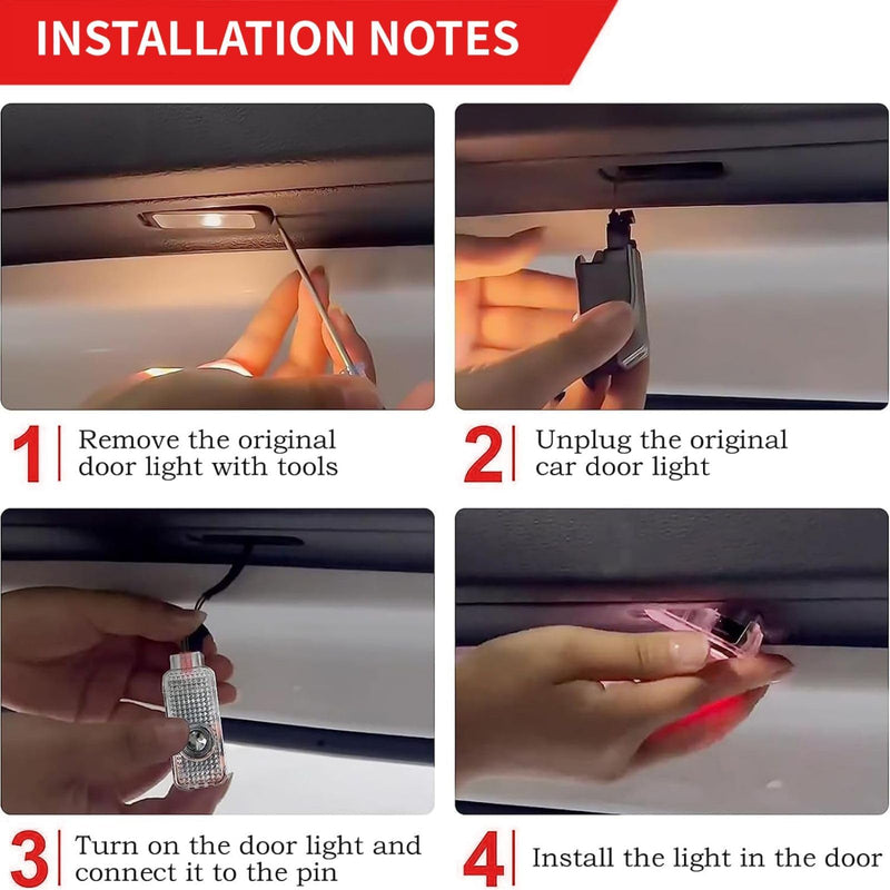 Reanna 2pcs Car Door Lights Logo,LED Door Logo Projector Compatible with 1/3/4/5/6/7, x1/x2/x3/x4/x5/x6/x7, M/328i/28i/530i/528i/e92, Welcome Lights Puddle Lights Shadow Ghost Lamp(M)