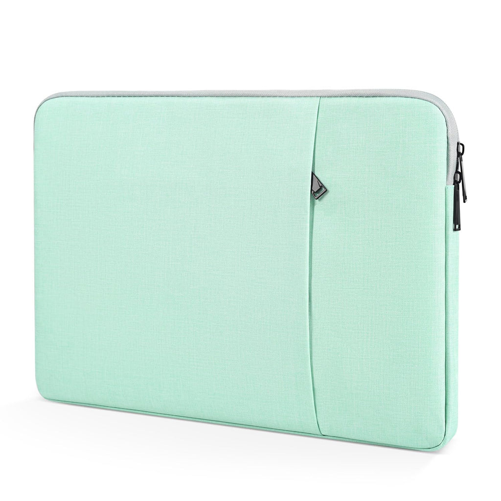 Laptop Sleeve Case 15.6 16 inch, Shockproof Protective Computer Carrying Cover with Accessory Pocket, Water-Resistant Travel Laptop Bag for HP, Dell, Lenovo, Acer, ASUS, Chromebook -Mint Green 15.6 Inch Mint Green