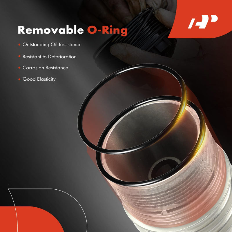 A-Premium Aluminum Oil Filter Housing Cap Assembly Compatible with Volkswagen Jetta 2013-2023, Passat 2014-2017, Golf 2015-2021, Tiguan 2017-2023, Beetle 2013-2017, GTI 2015-2021, Golf Alltrack