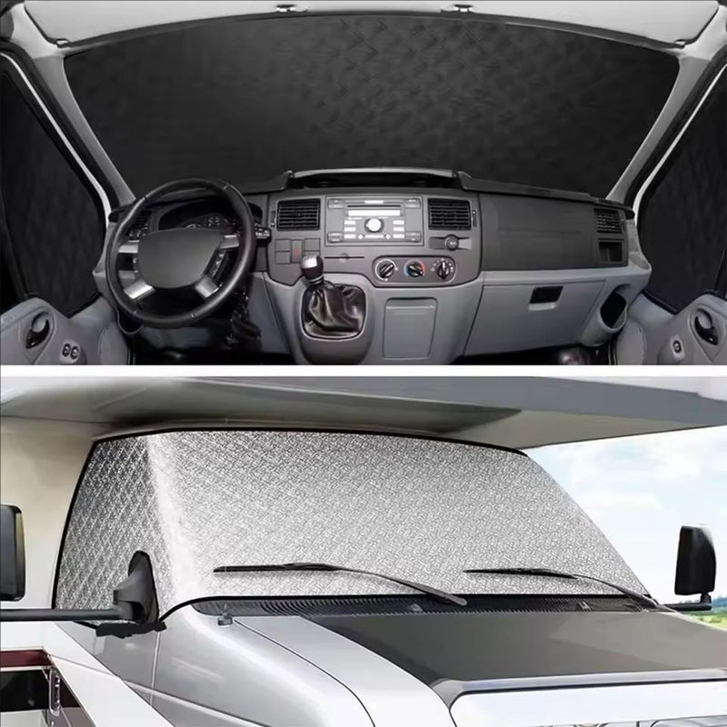 RV Windshield Cover Compatible with Ford E450 Class C 1997-2025 RV Front Window Motorhome Cover Sunshade/Snow Cover