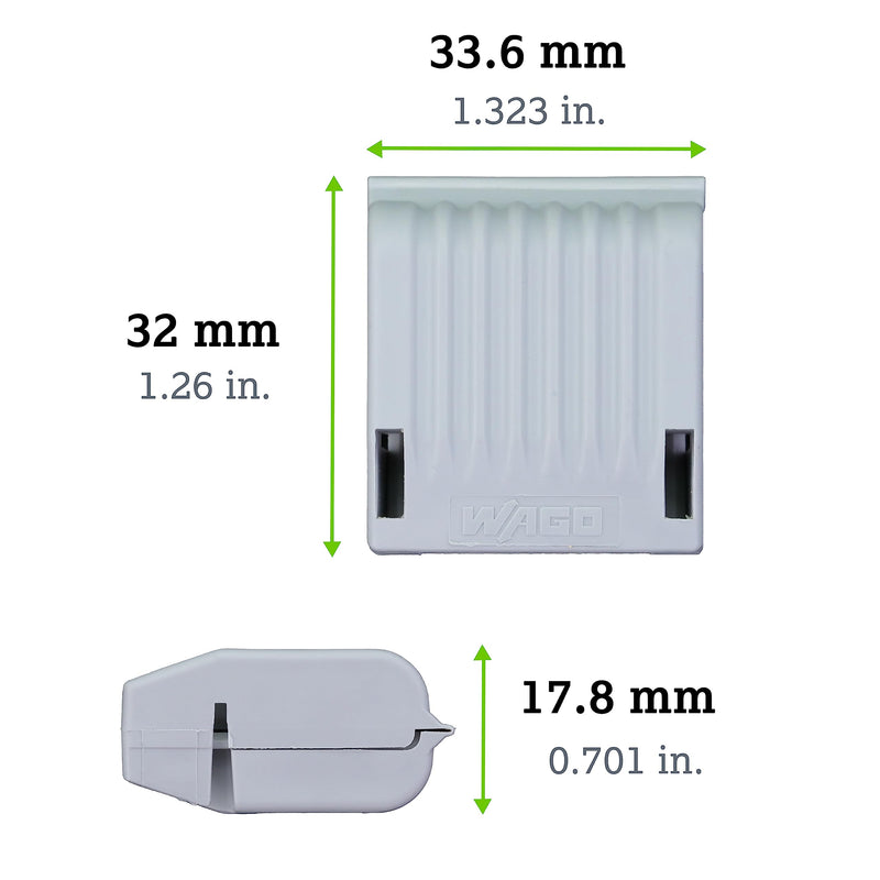 207-1331 | WAGO Gelbox for 221 and 2773 Series connectors | Moisture Protection | IPX8-certified | 12 AWG | Gray, Label-Free housing | Small | [Box of 4 Pieces] Box