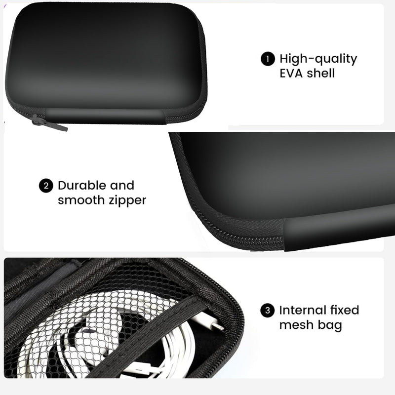 Compatible for GGL.iNet Meet MUDI 7 Case, Lamshaw Durable EVA Carrying Case, Shockproof & Lightweight Protective Cover Compatible with GL.iNet Meet MUDI 7 Wi-Fi 7 GL-E5800 Travel Router (Black) Black