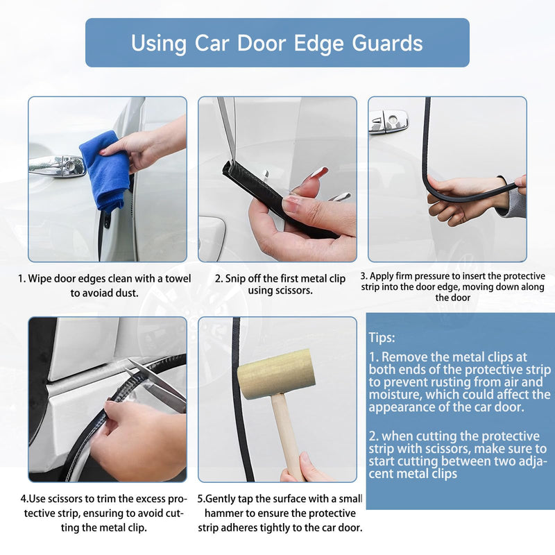 Winfort 16.5FT(5M) Universal Car Door Edge Protector Guards, No-Glue Required Rubber Seal U Shape Automotive Door Entry Guard, Suitable for Most Cars, SUVs and Trucks (Red) Red