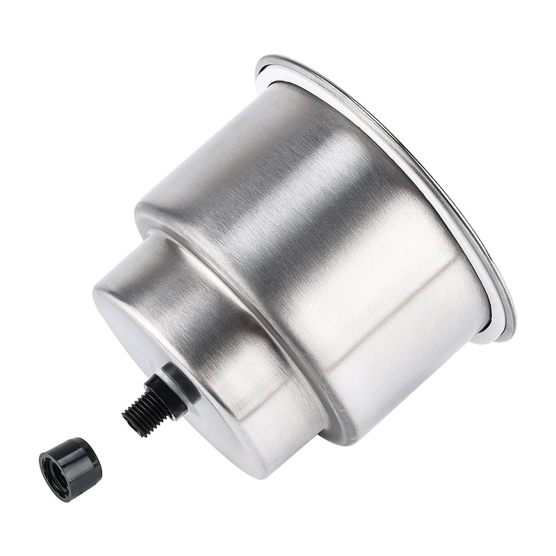 NovelBee Stainless Steel Cup Drink Holder with Drain,Mounting Gasket and Internal pad for Marine Boat Rv Camper (4-Pack)