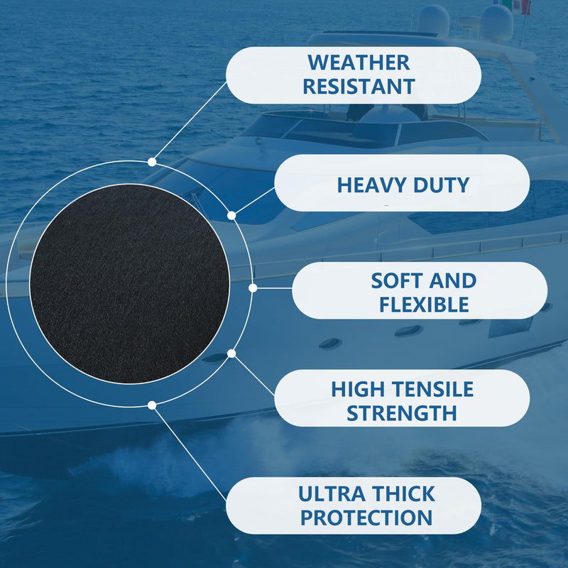 Boat Trailer Bunk Carpet, Marine Grade Carpet 9/11/12/16/17/20/24 Inch for Pontoon, Trailer Bunk,Jet Ski, Padding, Guides Accessories Replacement, Runner for Outdoor 13ft x 11in Black-1pack