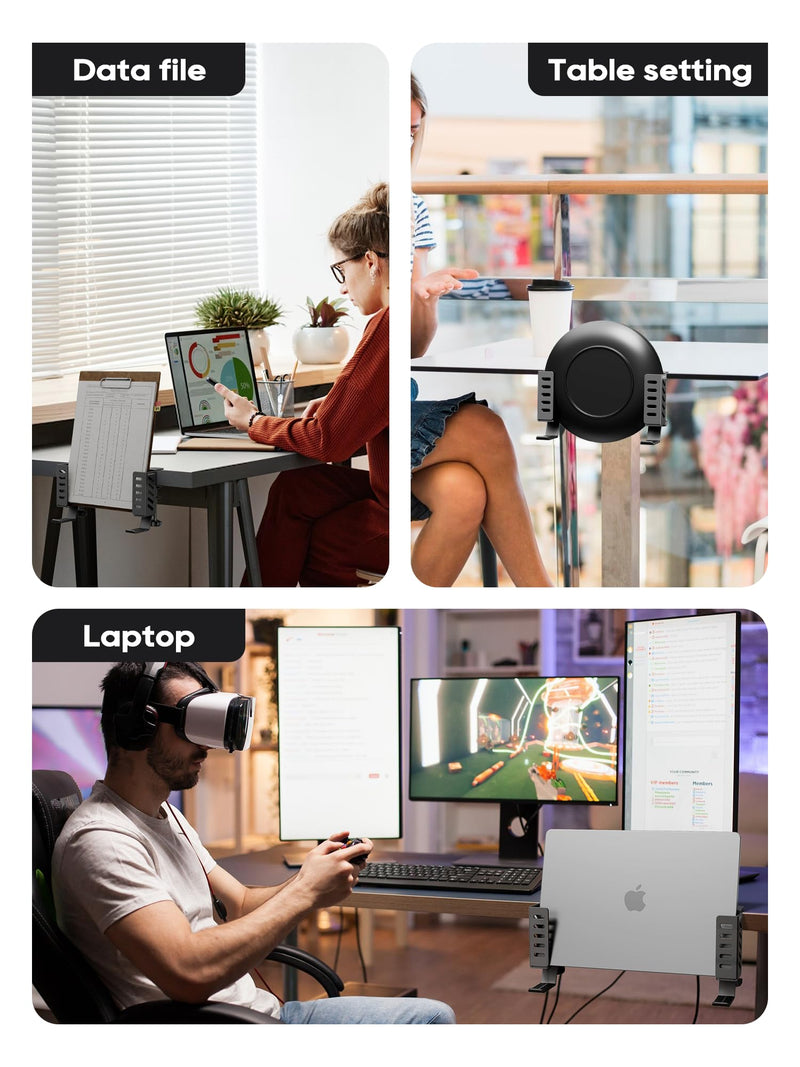 Laptop Holder Vertical, Laptop Stand for Desk Black