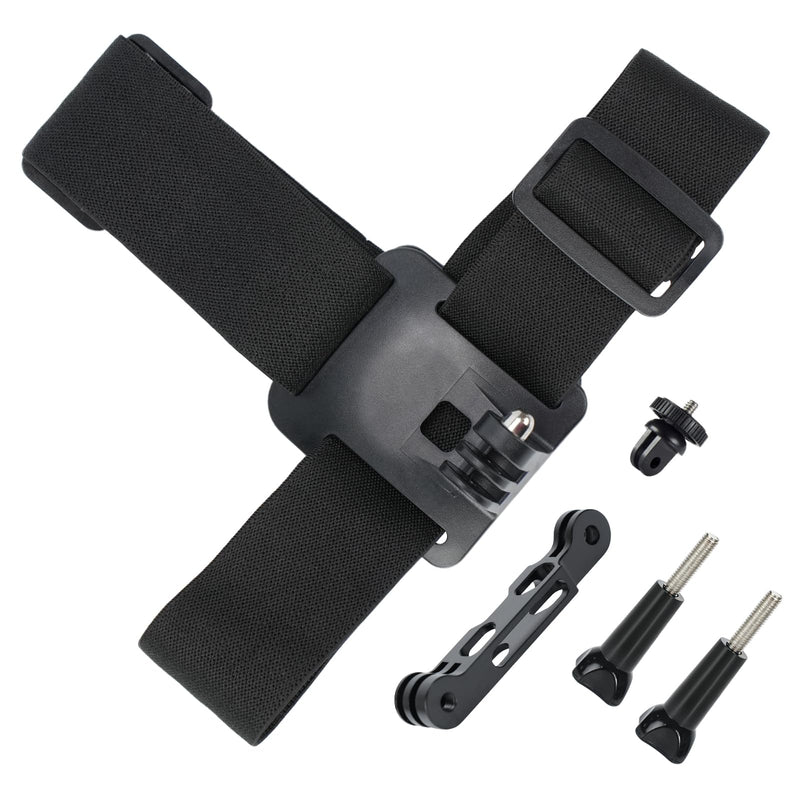 Head Strap Mount Quick Release GoPro DJI Insta360 Action Cam | Hands-free POV head strap quick release for GoPro DJI Osmo Insta360 action cam, breathable band for bike hike vlog run.