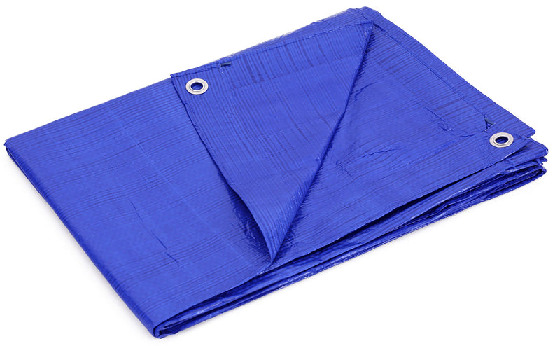 Kotap 10 x 10 Ft. All-Purpose Multi-Use Protection/Coverage 5-mil Poly Tarp, Waterproof, Blue, 1-Pack (TRA-1010) 10 x 10 Ft.