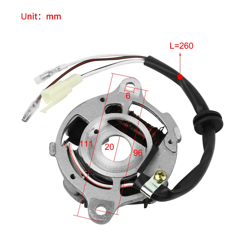 FLYPIG Magneto Ignition Stator Assembly for Yamaha PY50 PW50 Y-Zinger Peewee50 QT50 Motorbike 1981-2014