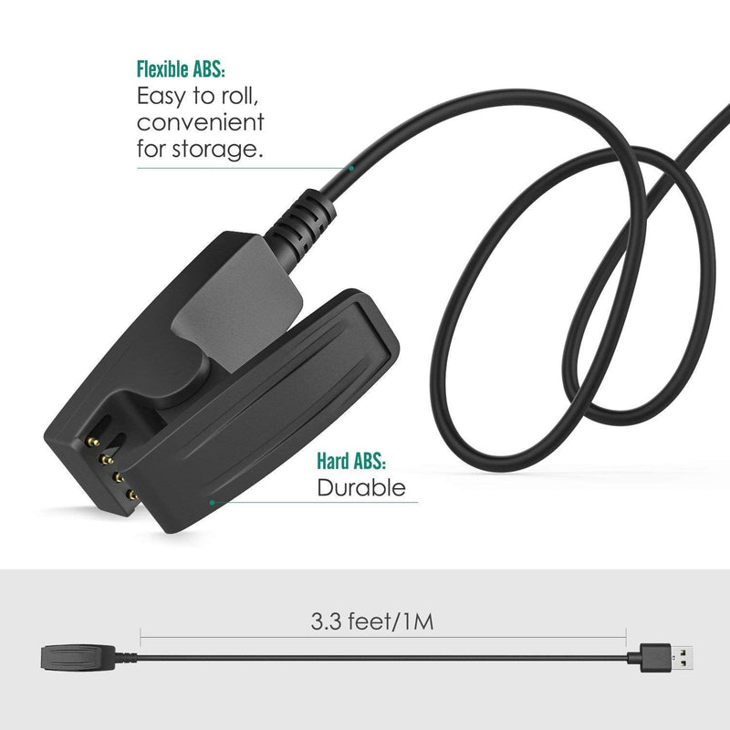 Charging Clip Compatible with Garmin Approach S20/G10 GPS Golf Watch and Vivomove HR/Lily/Forerunner 230 235 630 30 35 35J 645 735xt Watch USB Data Sync Charge Cradle Dock Charger Clip Charging Cable