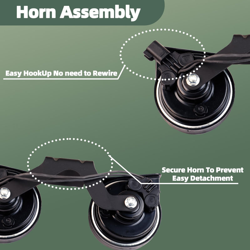 Horn Assembly With Bracket Compatible with Ford Explorer 2016 2017 2018 2019 Replace GB5Z-13832-A