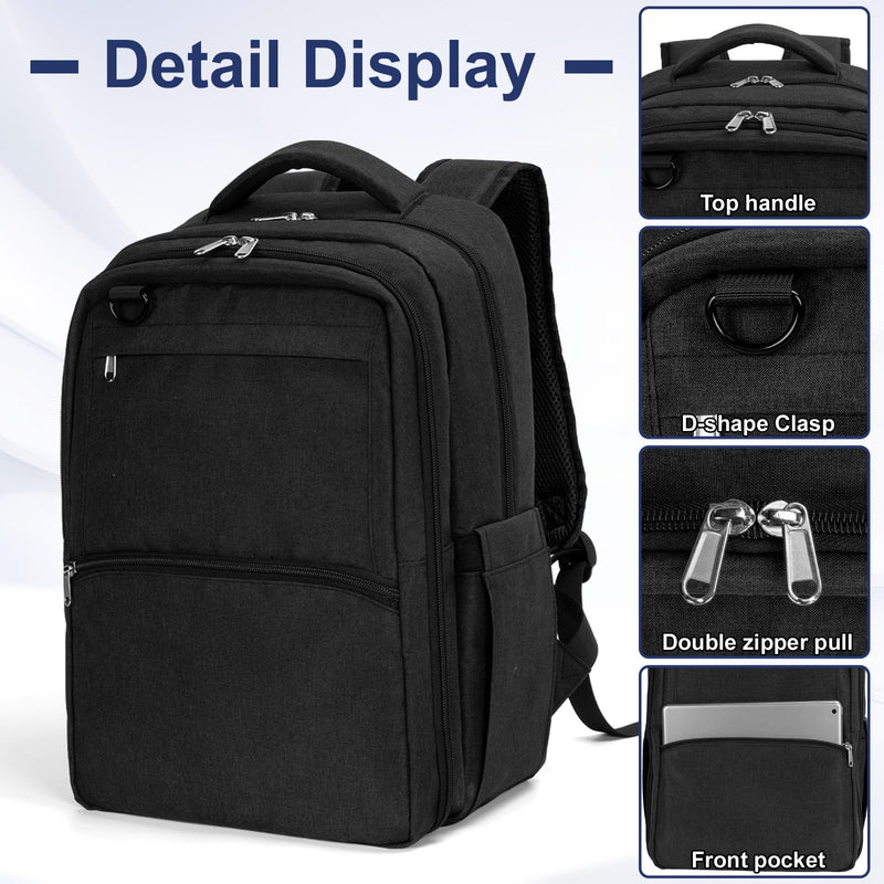 GDNasist Barber Supplies Bag, Portable Barber Backpack for Barber Accessories, Hairstylist Travel Bag for Clippers and Supplies, Clipper Bag for Hair Tools with Insulated Pocket, Black