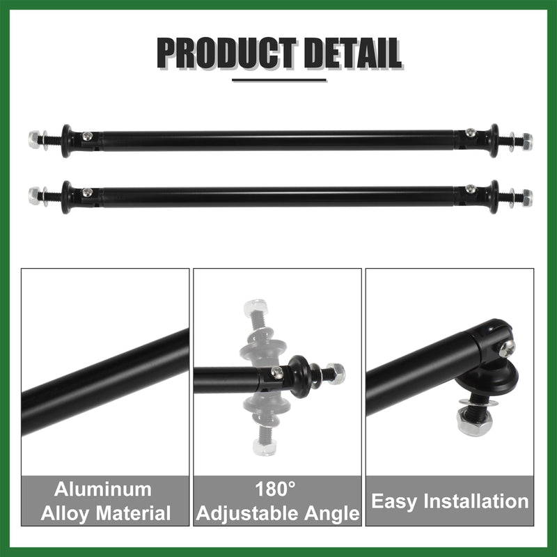 Motoforti 2pcs 200mm 7.87" Splitter Support Rods Adjustable Front Rear Bumper Lip Splitter Strut Rod Tie Support Bars Fit Most Vehicle Black Long-Lasting