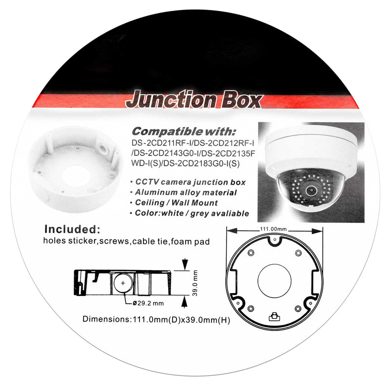 Anpviz Ceiling Mount Junction Box Bracket JB3X, Full Metal Design, Compatible IP PoE Cameras U Series IPC-D240/250/280/3240/3A83/3243 Model Camera