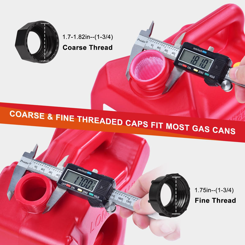 Gas Can Spout Replacement Kit, Gas Can Nozzle Replacement (2 Kit-White) All gaskets are installed and ready to use upon receipt. For 1/2/5/10 gallon gas can. Easy and convenient to use 2 Kit White