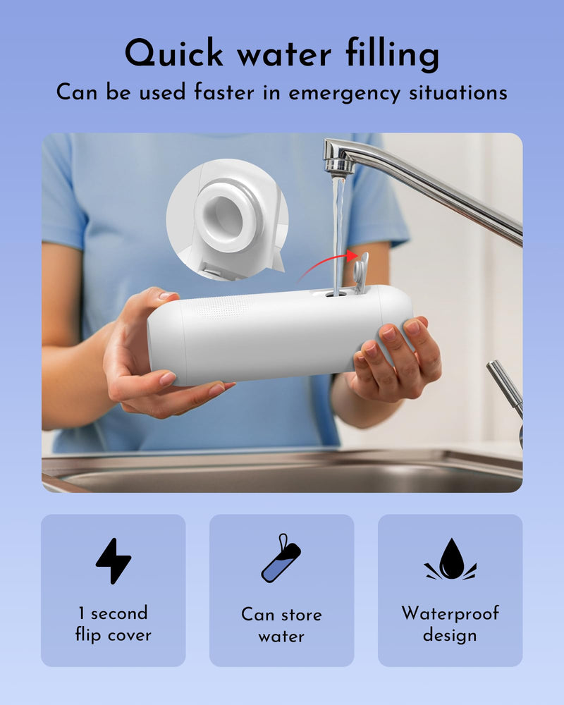 Portable Bidet for Travel, Rechargeable Electric Travel Sprayer with Adaptor, Waterproof High Pressure Handheld Bidet for Women Men Cleaning (White) White