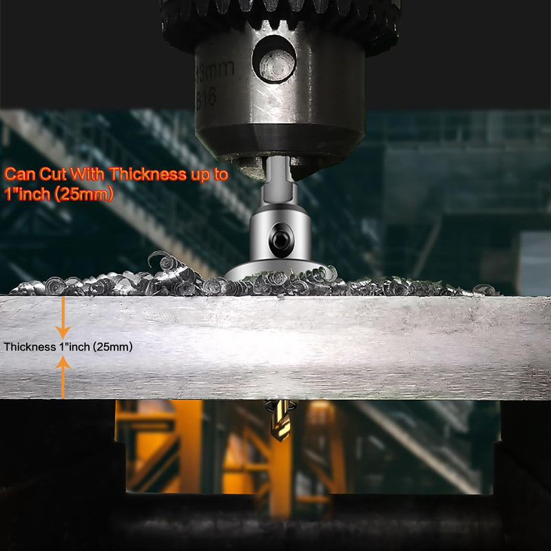 4" TCT Hole Saw for Hard Metal, Heavy Duty 100mm Tungsten Carbide Tipped Hole Cutter with Spring-Loaded Pilot Drill Bit for Stainless Steel, Metal, Iron, and Plastic 4" (100mm)
