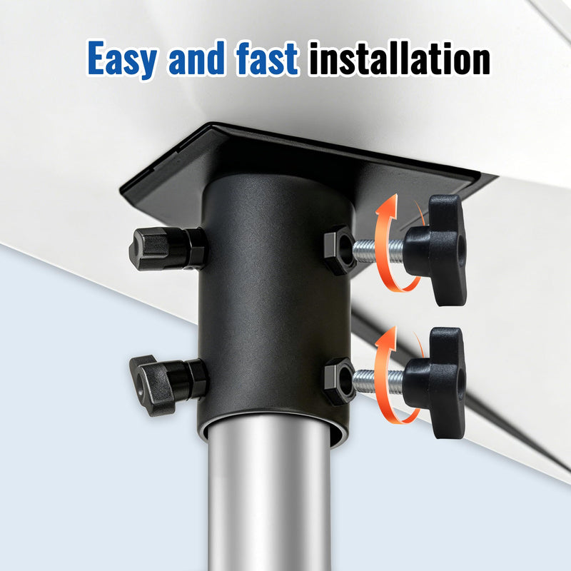 Pipe Adapter Wall Pole Mount for Starlink Gen 3/4/4X,Pole Mount Adapter kit for Roof & Outdoor for Starlink Standard Dish V3,for 1.1-2.1in (28-54mm) Pipe Black Pipe Adapter