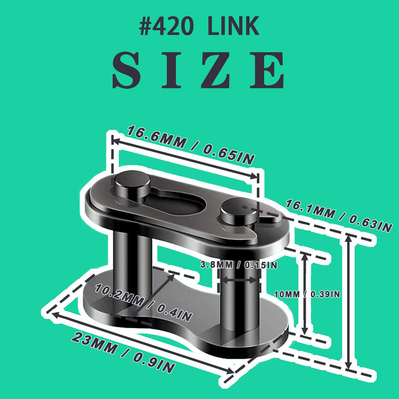 #420 Chain Master Link Carbon Steel Heavy Duty for 50cc 70cc 90cc 110cc 125cc Dirt Bike Quad Buggy Mini Bike Pit ATV Scooter 8pcs CQSPMOTO #420