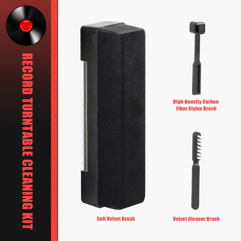 Record Cleaner Record Cleaning Kit with Anti Static Carbon Fiber Vinyl Record Brush