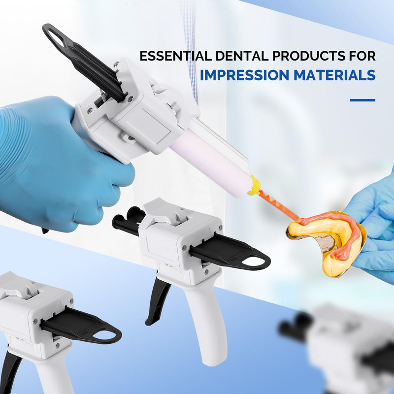 JMU Dispensing Gun 50ml, 1:1/2:1 Dental Impression Mixing Dispensing Gun Kit (Pack of 2) 1:1/2:1 (Pack of 2)