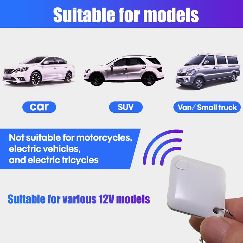 CHADWICK Car Immobilizer Anti-Theft Alarm System, M506 Wireless Engine Lock, Auto Anti-Robbery Device, Intelligent Circuit Cut Off Tool, Universal 12V Car Alarm + 2 Remotes, for Car, Motorcycle