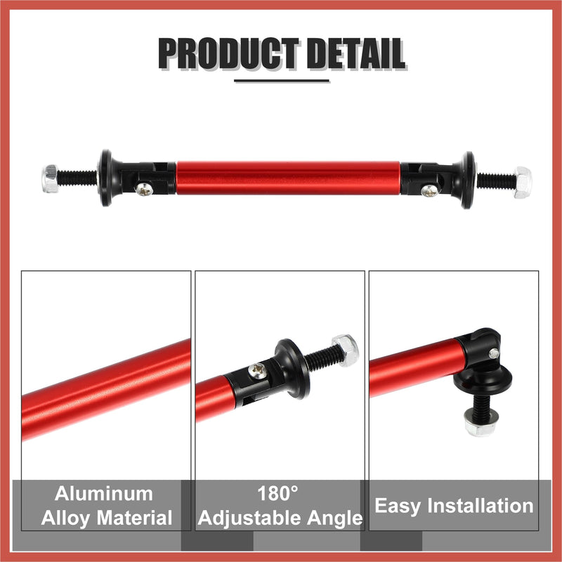 ACROPIX 1pair 75mm 2.95" Splitter Support Rods Adjustable Front Rear Bumper Lip Splitter Strut Rod Tie Support Bars Fit Most Vehicle Red Car Parts