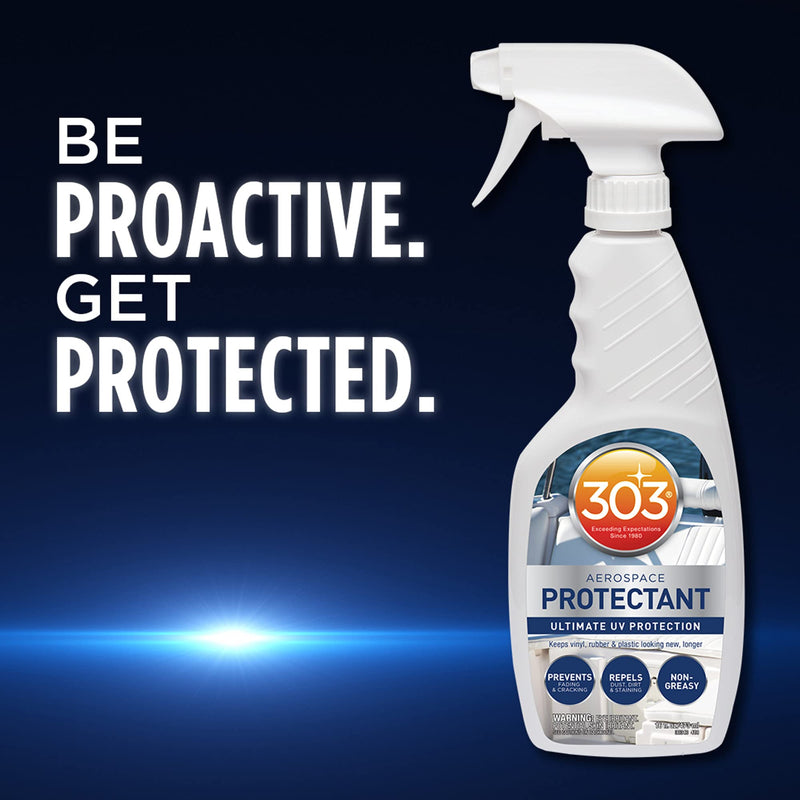303 Products Marine Aerospace Protectant Spray – UV Protection, Repels Dust, Dirt, & Staining, Matte Finish, Restores Like-New Appearance, Outdoor Patio & Boat Cleaning Supplies 16 Fl. Oz. 16 fl. oz.