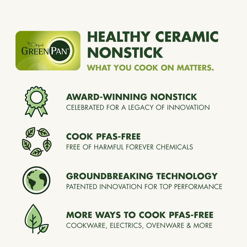 GreenPan Mini Healthy Ceramic Nonstick, 5" Round Egg Pan, PFAS-Free, Dishwasher Safe, Stay Cool Handle, Black 5" Egg Pan Mini Round Egg Pan