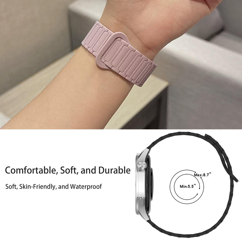Lamshaw Compatible for iTech Fusion 3 Bands, 20mm, 22mm, 24mm Quick Release Silicone Sport Strap Watchband Compatible for iTech Fusion 3, Bold 3, Elite 3 Smart Watch Pink 24mm size band