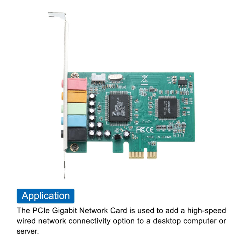 MECCANIXITY PCIe Sound Card, Internal 5.1 Stereo Audio Card 24 Bit with CD Computer Case Built-in PCIe Channel Adapter Board for Desktop, PC, Computer