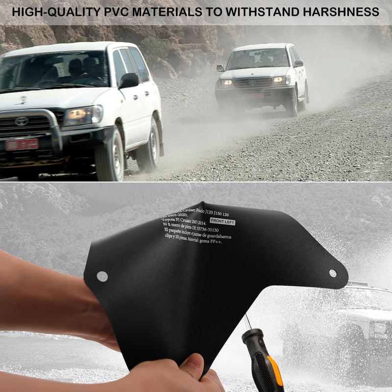 Toyota Tacoma Fender Liners, Splash Shields, Splash Guards & Wheel Well Liners- Essential Wheel Well Liners - Top Toyota Tacoma Accessories for Tacoma 2005-2020 (2 nd) TACOMA 2
