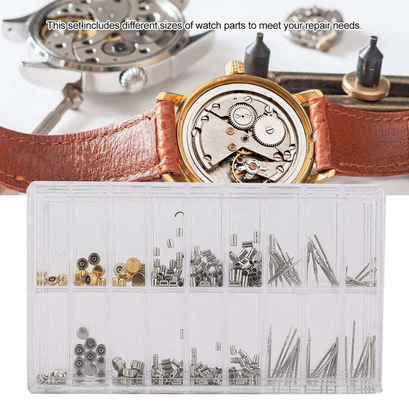 Watch Stem and Watch Crown Spare Parts, Watch Crown Tool, Watch Crowns Repairing Replacement Tool, Professional Watch Crown Tube Steam Set Watch Repairing Accessories Watches Parts