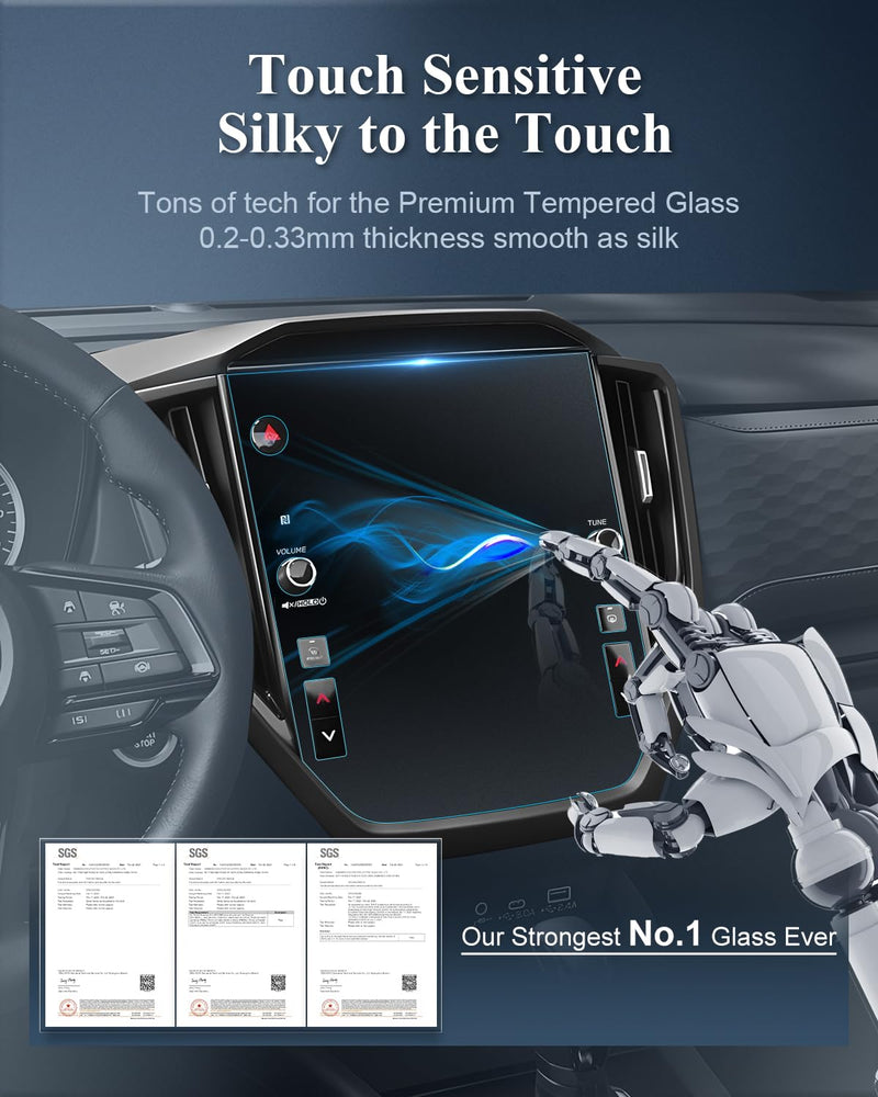 BIBIBO Upgraded Matte Anti-Glare for 2026 Subaru Forester Screen Protector 2025 2026 Subaru Forester(Premium/Sport/Limited/Touring)/2026 Forester Wilderness 11.6" Touchscreen Tempered Glass Lessen Fingerprints for 2025-2027 Forester (1Pcs)
